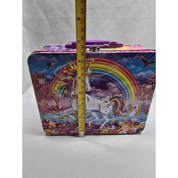 Lisa Frank ~UNICORN RAINBOW Tin Butterflies Metal Embossed Lunchbox Tin - Picture 14 of 15